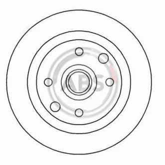 Гальмівний диск задн. Cavalier/Astra/KadeVectra 87-95 A.B.S. 15893