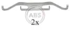 Комплект монтажний гальмівних колодок A.B.S. A.B.S. 1680Q (фото 1)