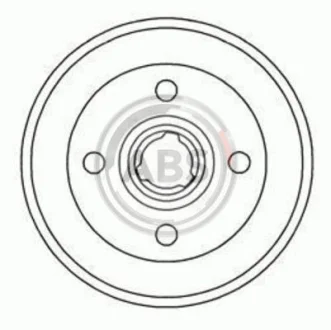 Гальмівний барабан задн. Polo/Caddy/Golf/Vento/Passat/Jetta 75-04 A.B.S. 2325S