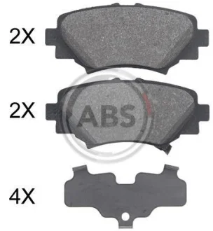 Колодка гальм. диск. задн. (ABS) A.B.S. 35032