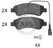 Колодка гальм. диск. Jumper/Boxer/Ducato (06-20) задн. (ABS) A.B.S. 35067 (фото 1)