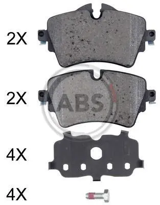 Гальмівні колодки пер. BMW X1 (F48)/ MINI Countryman (F60) 14- (LUCAS/TRW) (D диска 294mm) A.B.S. 35072 (фото 1)