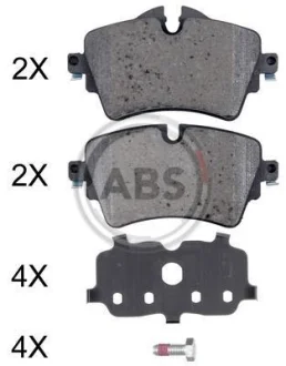 Гальмівні колодки пер. BMW X1 (F48)/ MINI Countryman (F60) 14- (LUCAS/TRW) (D диска 294mm) A.B.S. 35072