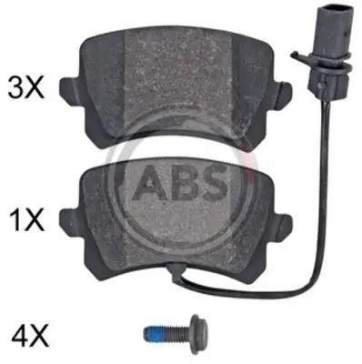 Гальмівні колодки зад. Audi RSQ3 2.5 13-18 (LUCAS/TRW) (з датчиками) A.B.S. 35132 (фото 1)