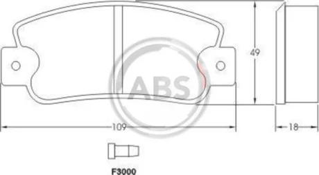Колодки гальмівні FIAT/LANCIA/SEAT передн. A.B.S. A.B.S. 36518