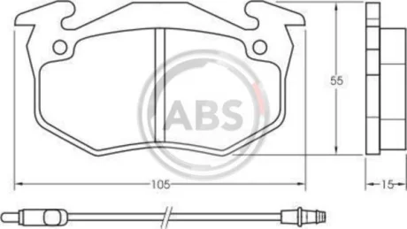 Комплект гальмівних колодок A.B.S. A.B.S. 36525