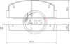 Гальмівні колодки зад. Mazda 323/626 94-04 (akebono) A.B.S. 36571 (фото 1)