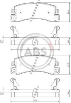 Гальмівні колодки зад. Avensis/Corolla/Camry/Corona/Celica/Carina/RX/ES 87-07 A.B.S. 36604