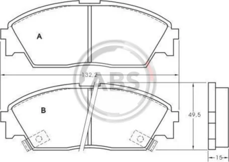 Комплект гальмівних колодок A.B.S. A.B.S. 36616