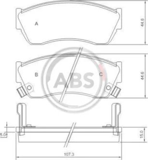 Комплект гальмівних колодок A.B.S. A.B.S. 36656