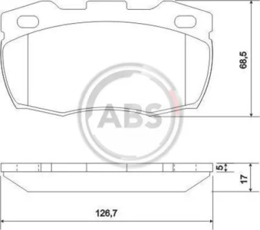 Комплект гальмівних колодок A.B.S. A.B.S. 36696