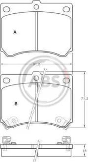 Колодки гальмівні MAZDA 323/323-F/MX3 передн. A A.B.S. A.B.S. 36727