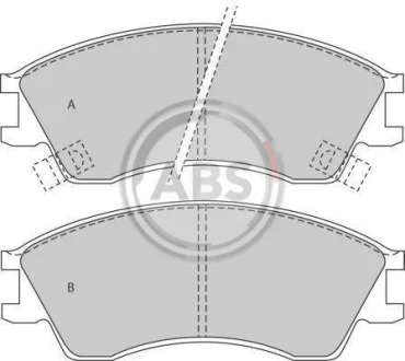 Комплект гальмівних колодок A.B.S. A.B.S. 36738