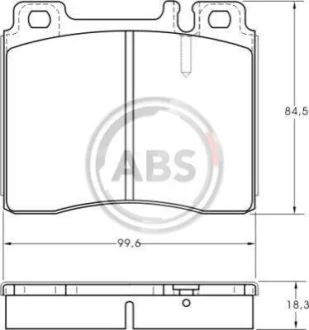 Гальмівні колодки пер. W140/W140/W140/W124/W140 91-99 A.B.S. 36825