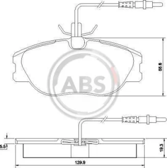 Гальмівні колодки пер. Jumpy/Scudo/Expert 96- (Lucas) A.B.S. 36899