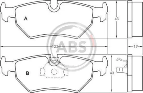 Комплект гальмівних колодок A.B.S. A.B.S. 36900