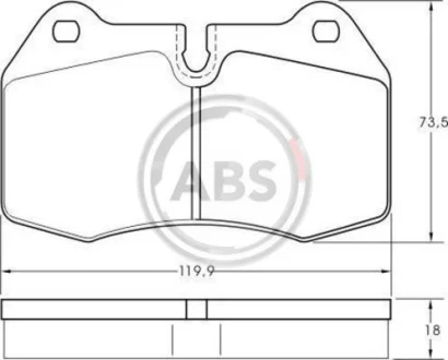 Гальмівні колодки пер. BMW 5(E39)/7(E38) 96-04 (brembo) A.B.S. 36958