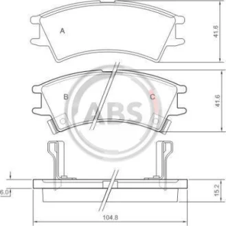 Комплект гальмівних колодок A.B.S. A.B.S. 37126