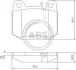 Колодка гальм. диск. MB ML KLASSE (W163) задн. (ABS) A.B.S. 37194 (фото 1)