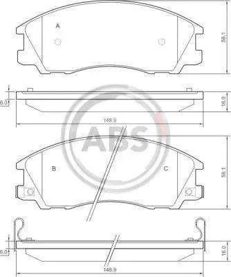 Колодка гальм. диск. передн. (вир-во ABS) A.B.S. 37323 (фото 1)