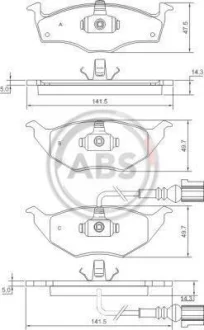 Комплект гальмівних колодок A.B.S. A.B.S. 37345
