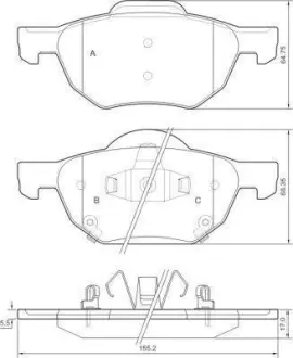 КОЛОДКИ ТОРМ ПЕРЕДН A.B.S. A.B.S. 37359