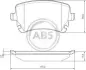 Колодка гальм. AUDI A8 задн. (ABS) A.B.S. 37366 (фото 1)