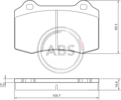Комплект гальмівних колодок A.B.S. A.B.S. 37388