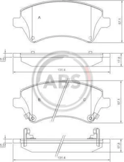 Гальмівні колодки пер. Corolla (04-13) A.B.S. 37405