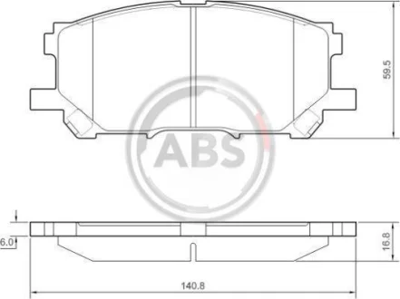 Комплект гальмівних колодок A.B.S. A.B.S. 37458