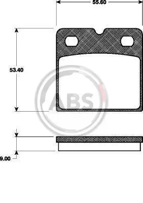 Гальмівні колодки зад. Tesla Model S/X 13- (BREMBO) A.B.S. 37467 (фото 1)