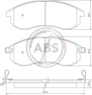 КОЛОДКИ ТОРМ ПЕРЕДН A.B.S. A.B.S. 37481
