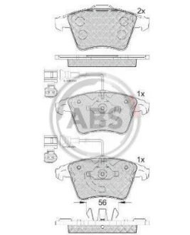 Колодка гальм. VW Touareg передн. (ABS) A.B.S. 37482