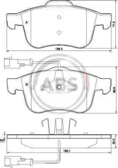 Комплект гальмівних колодок A.B.S. A.B.S. 37485