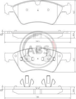 Колодка гальм. MB M Klasse передн. (ABS) A.B.S. 37507