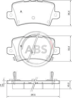 Гальмівні колодки зад. Honda Civic 05- (TRW) A.B.S. 37530