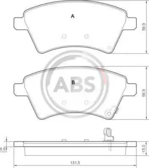 КОЛОДКИ ТОРМ ПЕРЕДН A.B.S. A.B.S. 37532