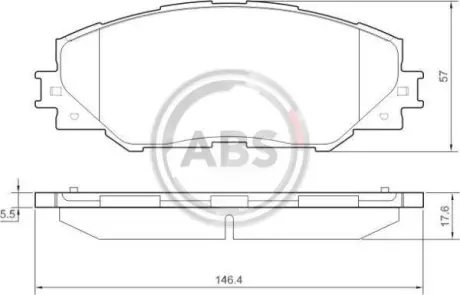 Колодка гальм. TOYOTA Rav 4 передн. (ABS) A.B.S. 37543