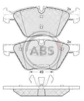 Колодка гальм. диск. передн. (вир-во ABS) A.B.S. 37551