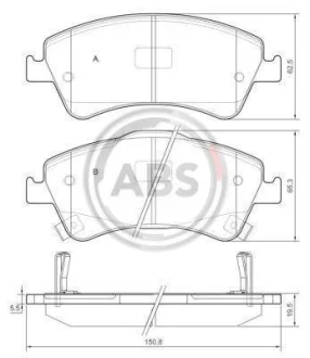 КОЛОДКИ ТОРМ ПЕРЕДН A.B.S. A.B.S. 37615