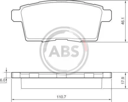 Гальмівні колодки зад. Mazda CX-7/CX-9 07- A.B.S. 37644