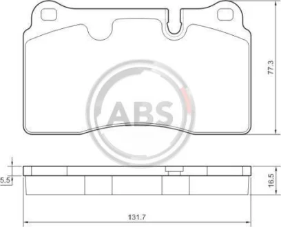 Колодка гальм. диск. передн. (вир-во ABS) A.B.S. 37712