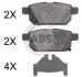 Колодка гальм. диск. SUZUKI SX4 задн. (вир-во ABS) A.B.S. 37886 (фото 1)