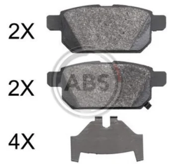 Колодка гальм. диск. SUZUKI SX4 задн. (вир-во ABS) A.B.S. 37886