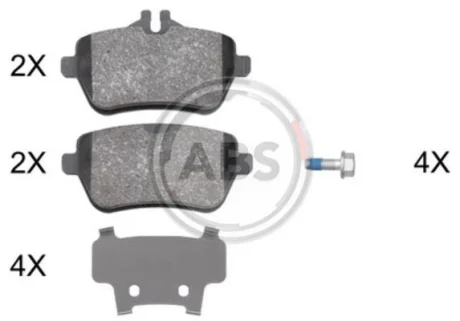 Комплект гальмівних колодок A.B.S. A.B.S. 37946