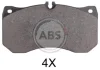 Гальмівні колодки пер. Audi A6/A7/A8 09-18 (BREMBO) (189,7x101,5x17,5) A.B.S. 37962 (фото 1)