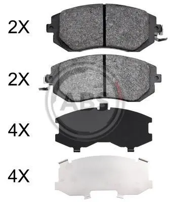 Гальмівні дискові колодки, к-кт. A.B.S. 37998 (фото 1)