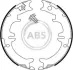 Колодка гальм. барабан. LEXUS, TOYOTA задн. (ABS) A.B.S. 9114 (фото 1)