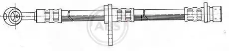 Шланг гальмівний передній лівий Honda Logo (GA) 03/99-03/02 A.B.S. A.B.S. SL5546