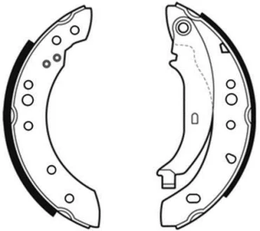 Гальмівна колодка PEUGEOT 206 RENAULT CLIO II, CLIO III, CLIO IV, MODUS, SANDERO/STEPWAY II, THALIA III, TWINGO II 0.9-1.6 09.98- ABE C0R032ABE